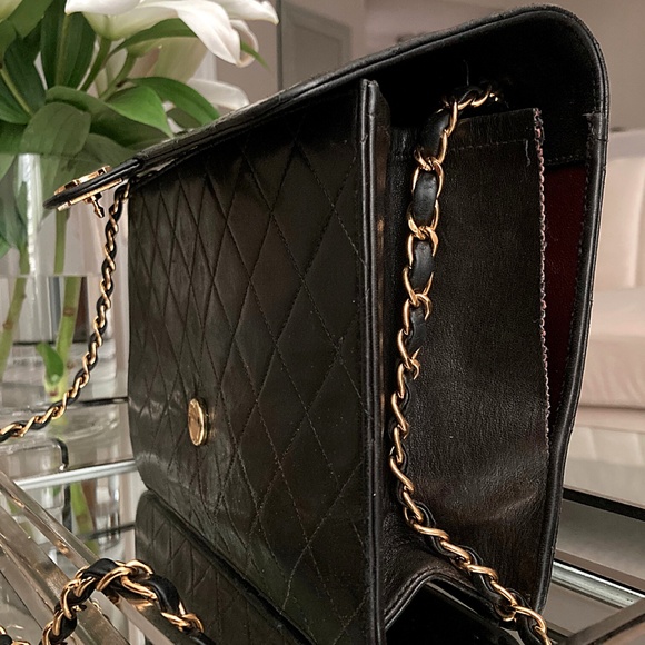 CHANEL Quilted Lambskin Leather Medium Double Flap Shoulder Bag - Picture 3 of 6